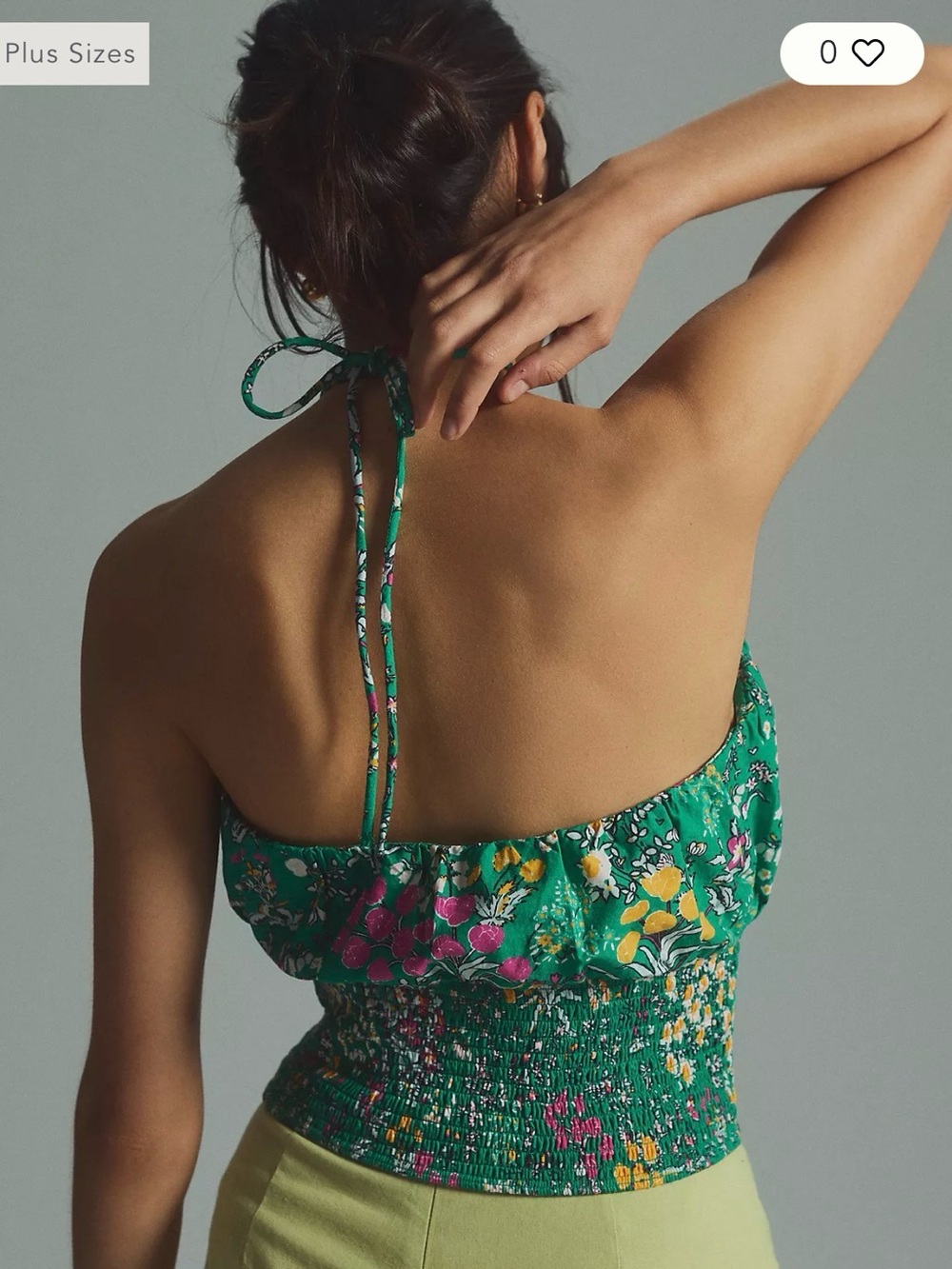 Anthropologie Green Halter Top ๐ - Picture 5 of 6